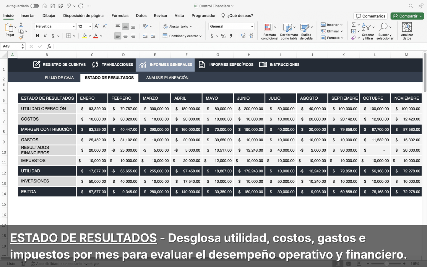 Plantilla Control Financiero