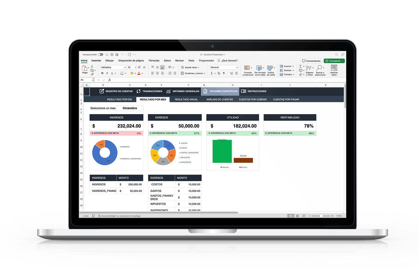 Plantilla Control Financiero