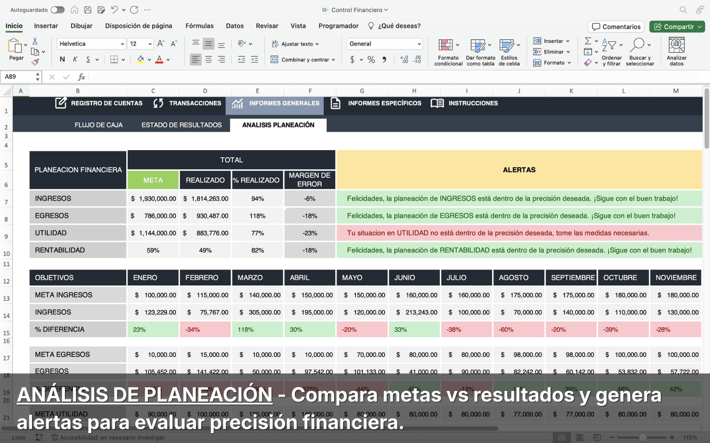 Plantilla Control Financiero